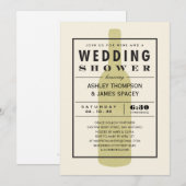 Paren Trouwdouche Wijnfles Uitnodigingen (Voorkant / Achterkant)