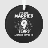 Paren trouwen 9 jaar grappige negende Jubileum Ornament (achterkant)