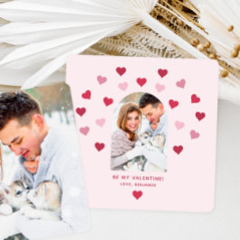 Paren Valentijn Hart Twee Foto Valentijn Feestdagenkaart