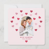 Paren Valentijn Hart Twee Foto Valentijn Feestdagenkaart (Voorkant)