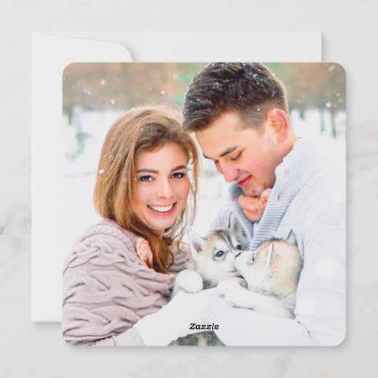 Paren Valentijn Hart Twee Foto Valentijn Feestdagenkaart (Achterkant)