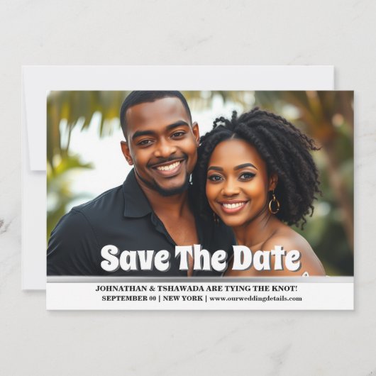 Paren verloving bruiloft aankondiging foto (Voorkant)