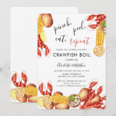 Paren Verloving Crawfish Boil Kaart (Voorkant / Achterkant)