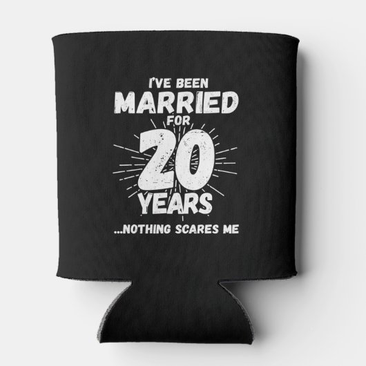 Paren zijn 20 jaar getrouwd Funny 20th Jubileum Blikjeskoeler (Achterkant)