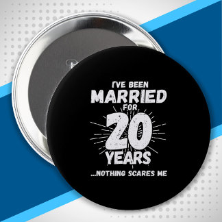 Paren zijn 20 jaar getrouwd Funny 20th Jubileum Ronde Button 4,0 Cm
