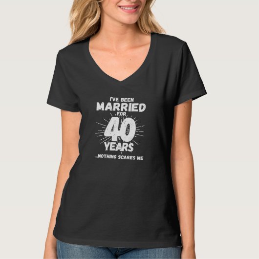 Paren zijn 40 jaar getrouwd Funny 40th Jubileum T-shirt (Voorkant)