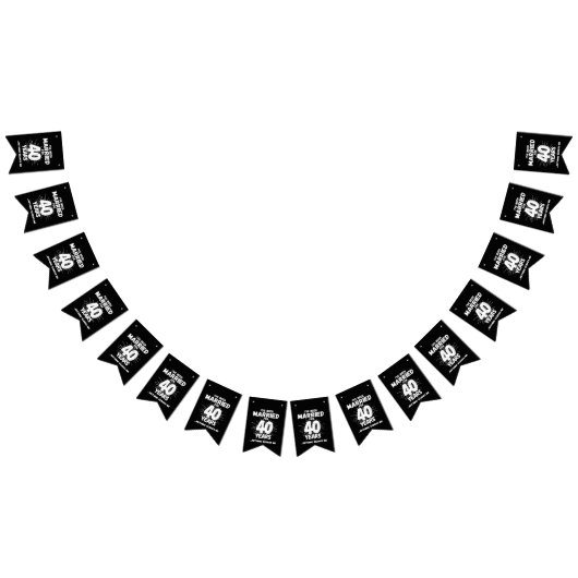 Paren zijn 40 jaar getrouwd Funny 40th Jubileum Vlaggetjes (Alle)