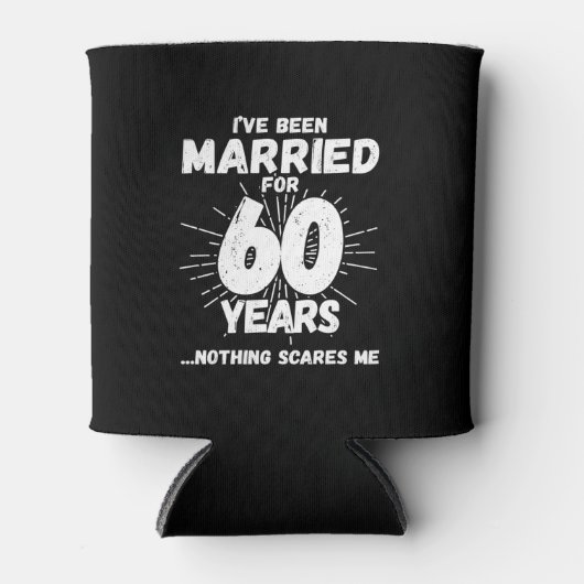 Paren zijn 60 jaar getrouwd Funny 60th Jubileum Blikjeskoeler (Voorkant)