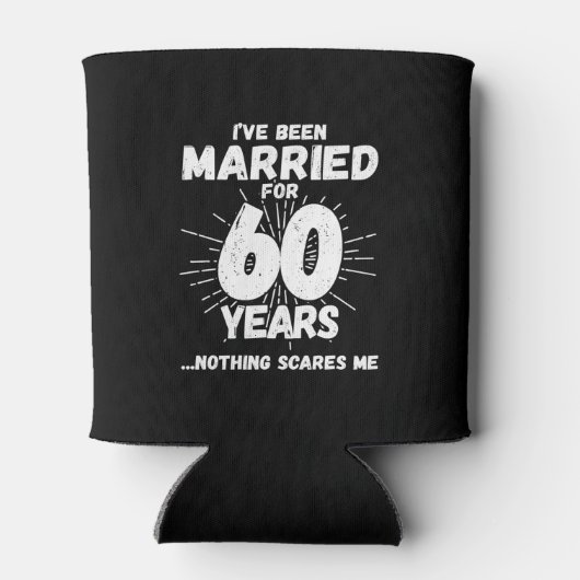 Paren zijn 60 jaar getrouwd Funny 60th Jubileum Blikjeskoeler (Achterkant)