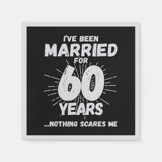 Paren zijn 60 jaar getrouwd Funny 60th Jubileum Servet (Voorkant)
