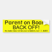 Parent aan boord bumpersticker (Voorkant)