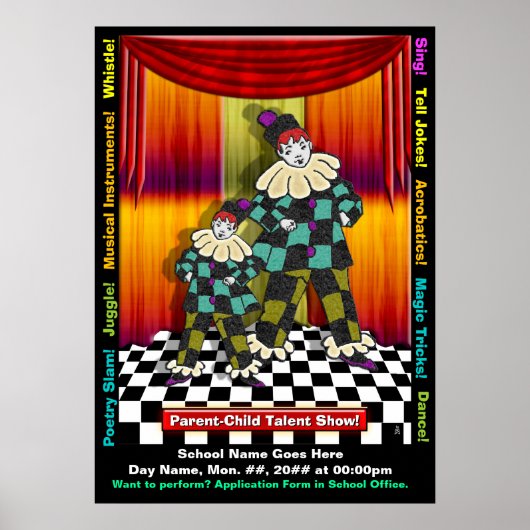 Parent-Child Talent Show Poster (Voorkant)