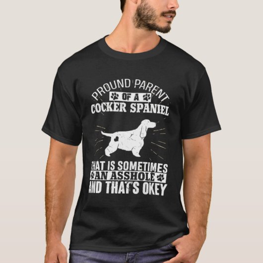Parent of Cocker Spaniel Dog  for Men Women Dog T-shirt (Voorkant)