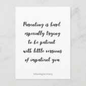 Parenting is hard, funny quote kaart (Voorkant)