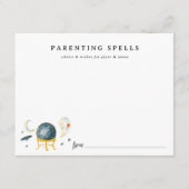 Parenting Spells Halloween Baby Shower Advice Card Informatiekaartje (Voorkant)