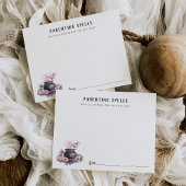 Parenting Spells Halloween Baby Shower Advice Card Informatiekaartje