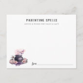 Parenting Spells Halloween Baby Shower Advice Card Informatiekaartje (Voorkant)