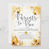 Parents Bee Summer Honey Floral Coed Baby Shower Kaart (Voorkant)