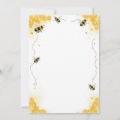 Parents Bee Summer Watercolor Coed Baby Shower Kaart (Achterkant)