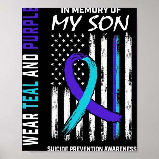 Parents In Memory Of Son Suicide Awareness Prevent Poster (Voorkant)
