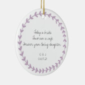 Parents Mother Father of the Bride Thank You Gift Keramisch Ornament (Rechts)