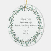 Parents Mother Father of the Bride Thank You Gift Keramisch Ornament (Links)