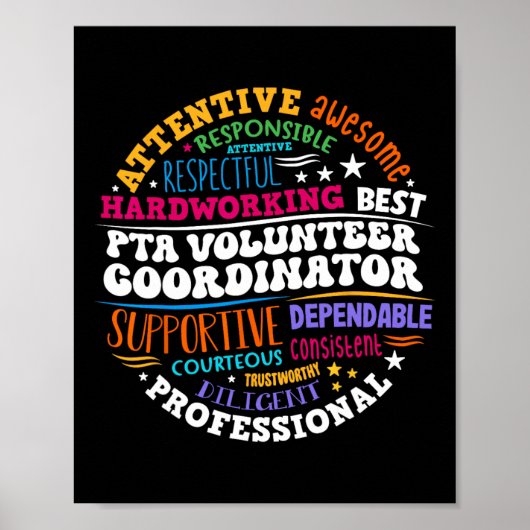 Parents Teacher Ociation Pta Volunteer Coordinator Poster (Voorkant)