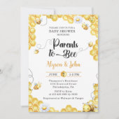 Parents To Bee Baby Shower Invitation Kaart (Voorkant)