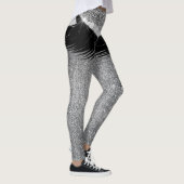 Parero Skirt Silver Glitter Sparkly Glam Black Leggings (Rechts)