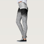 Parero Skirt Silver Glitter Sparkly Glam Black Leggings (Links)