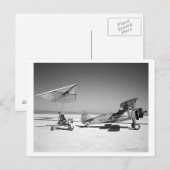 Paresev 1-A op Lakebed met sleepvliegtuig Briefkaart (Voorkant / Achterkant)