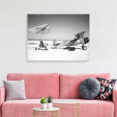 Paresev 1-A op Lakebed met sleepvliegtuig Canvas Afdruk (Insitu (Woonkamer))