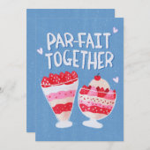 Parfait Samen Schattigee Valentijn Jubileum Liefde Feestdagenkaart (Voorkant / Achterkant)