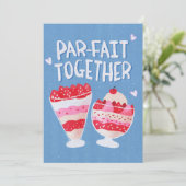 Parfait Samen Schattigee Valentijn Jubileum Liefde Feestdagenkaart (Staand voorkant)