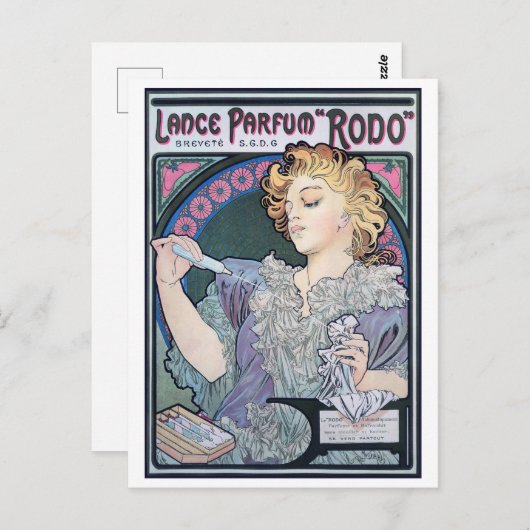 Parfum, Alphonse Mucha Briefkaart (Voorkant / Achterkant)