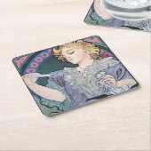 Parfum, Alphonse Mucha Kartonnen Onderzetters (Schuin)
