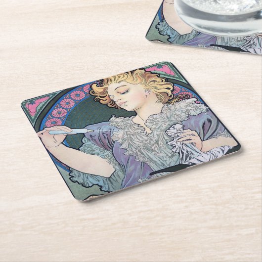 Parfum, Alphonse Mucha Kartonnen Onderzetters (Schuin)