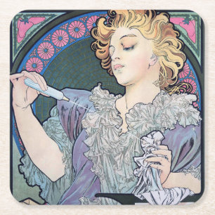 Parfum, Alphonse Mucha Kartonnen Onderzetters