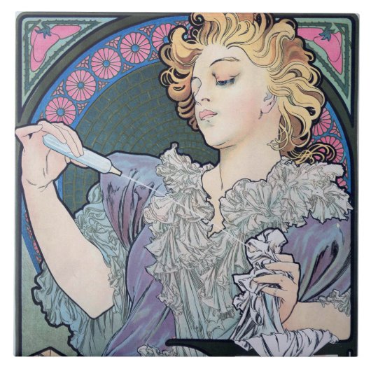 Parfum, Alphonse Mucha Tegeltje (Voorkant)