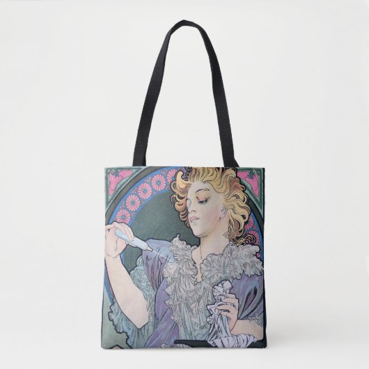 Parfum, Alphonse Mucha Tote Bag (Voorkant)