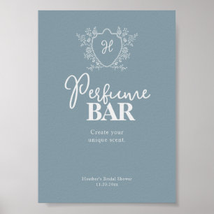 Parfum Bar Vintage Crest Blue Poster