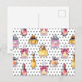 Parfum Bottle Pattern Feestdagenkaart (Voorkant / Achterkant)
