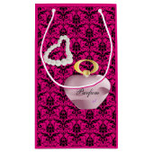 Parfum en Parells Moederdag Gift Bag PinkDamask Klein Cadeauzakje (Achterkant)
