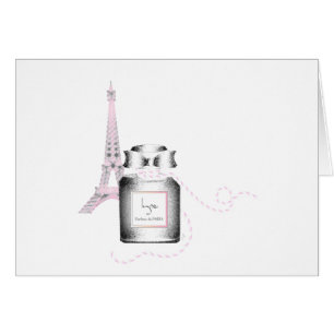 Parfum-flesje met Eiffeltoren en helling