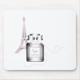 Parfum-flesje met Eiffeltoren en helling Muismat