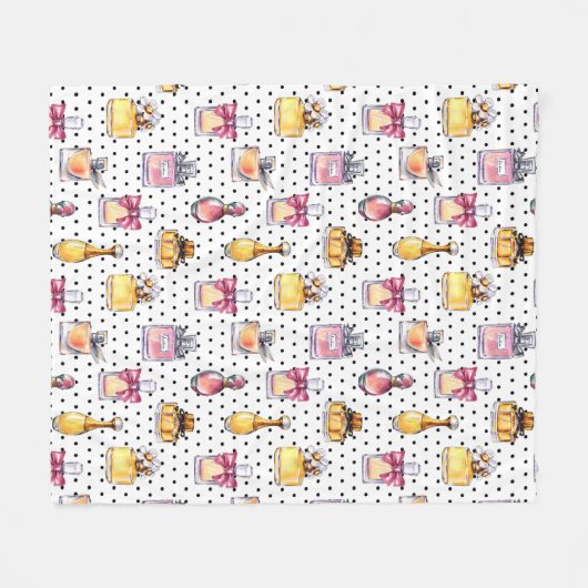 Parfum flespatroon fleece deken (Voorkant (Horizontaal))