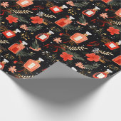 Parfum flessen chique kerst ontwerp cadeaupapier (Hoek)