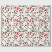 Parfum flessen chique kerst schoonheid cadeaupapier (Vlak)