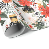 Parfum flessen chique kerstpatroon cadeaupapier (Rol Hoek)