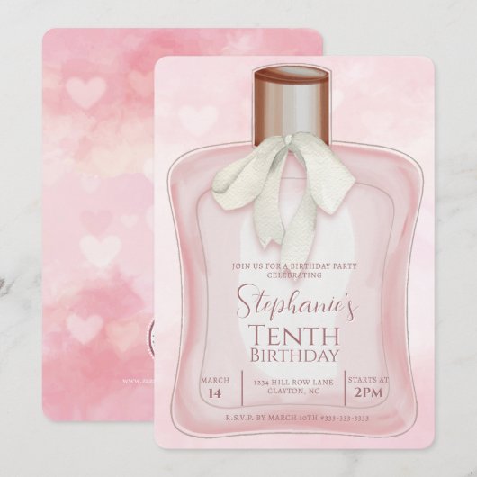 Parfum Glam Party Kaart (Voorkant / Achterkant)